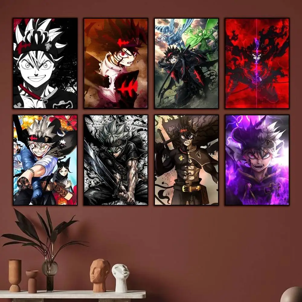 Black Bulls A-Asta B-Black Clover Poster Wall Art Print Decorative Mural Home Decor Gift Unframed Customizable