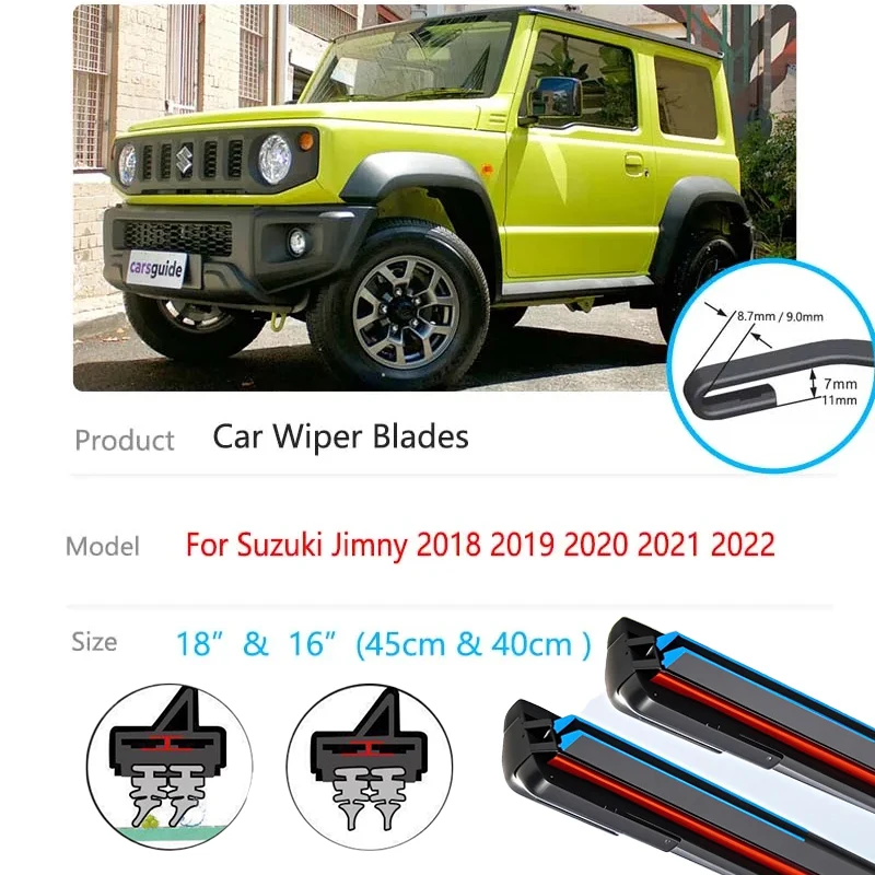 

For Suzuki Jimny JB64W JB74W 2018 2019 2020 2021 2022 Hatchback Car Frameless Windscreen Front Window Wipers Blades Replacement