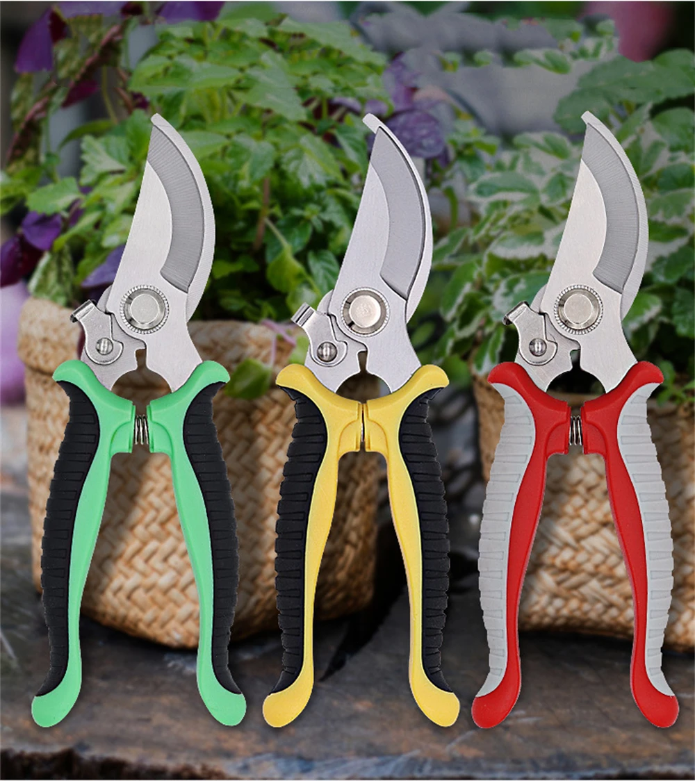 Professional Sharp Pruning Shears Garden Scissors Tree Trimmers Secateurs Multifunctional Pruning Shears Gardening Hand