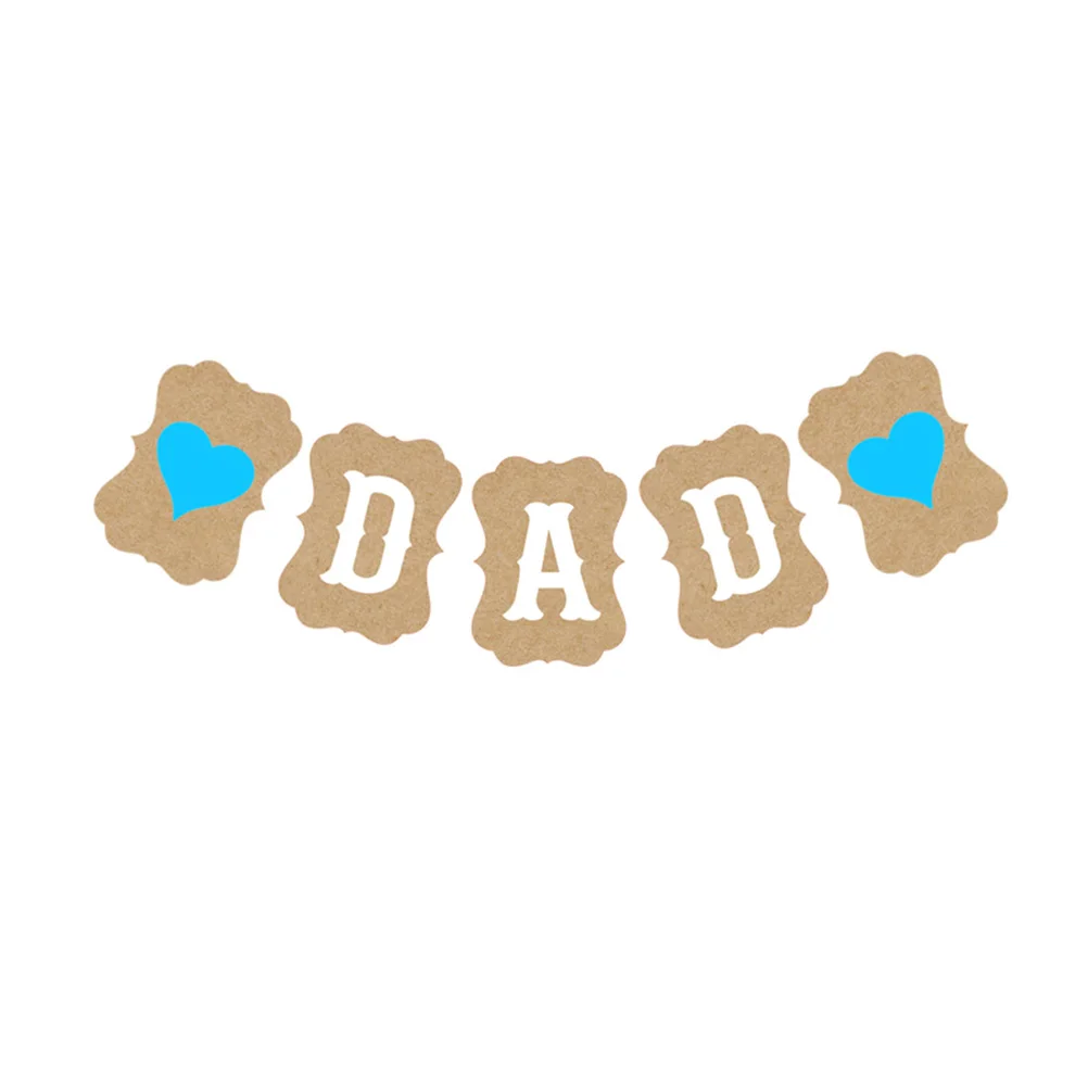 

3M Kraft Dad Banner Decorations Father's Day Party 3m String Father'S Day Banner Light Crafts Bunting Garland Confetti