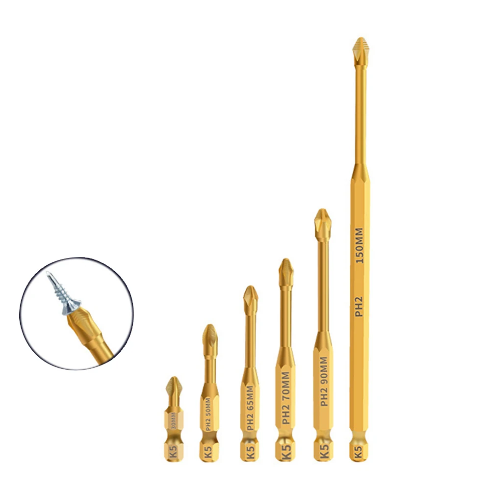 

1pc Hardness Cross Magnetic Screwdriver Bit Anti-Slip Impact- Screwdriver Suitable For Screwdrivers/electric Screwdrivers/hand