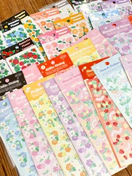 SKYSONIC BOBO 4pcs Full Set Kpop Stickers Flower Series Decorative Korean Sticker Rose/Daisy/Tulips Stationery Suppliers