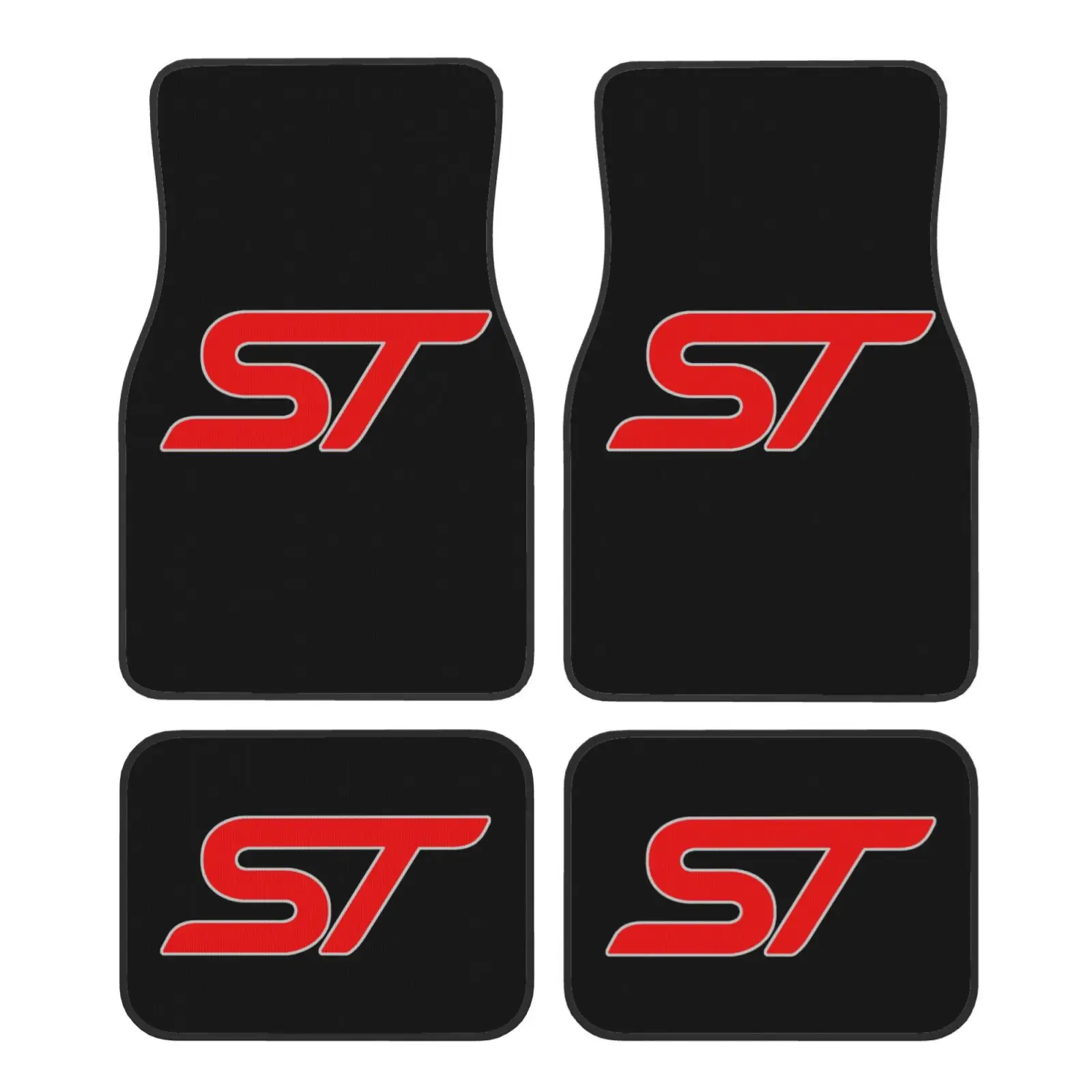 

St Pattern Print Car Floor Mats Set of 4 Pcs Anti Slip Front and Rear Foot Mats Universal Auto Accessories for Car SUV Van