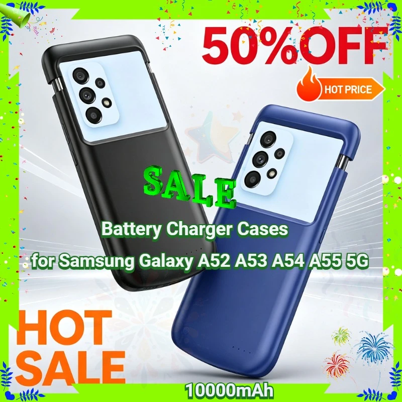 10000mAh Battery Cases for Samsung Galaxy A54 A52 A53 A55 5G Power Case Battery Power Bank for Samsung Galaxy A53 Charger Case