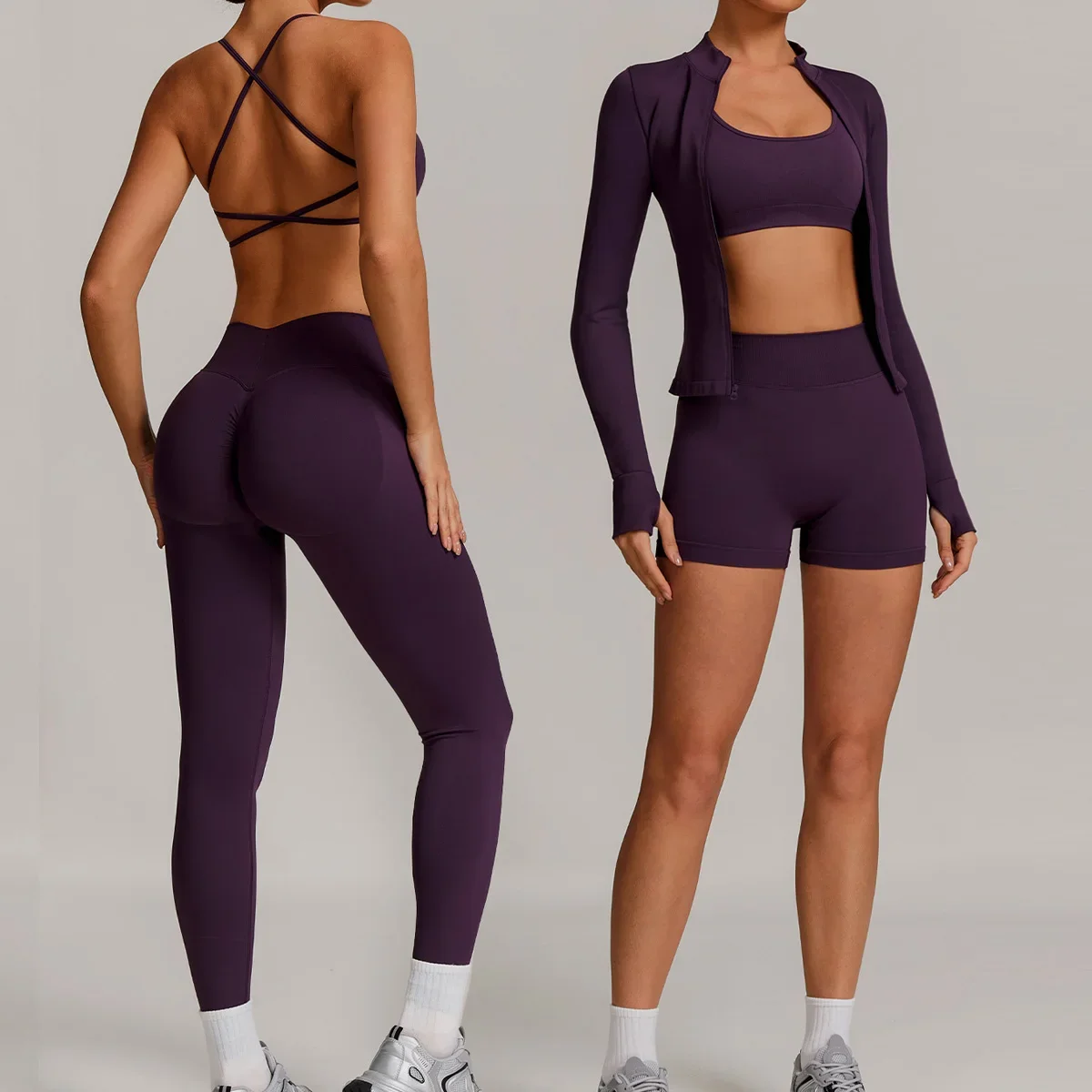 

2PCS Yoga Seamless Set Sexy Gym Clothes Sportswear Yoga Suits For Women's Tracksuit Fitness Set Tracksuits Sports Yoga Bra Gym