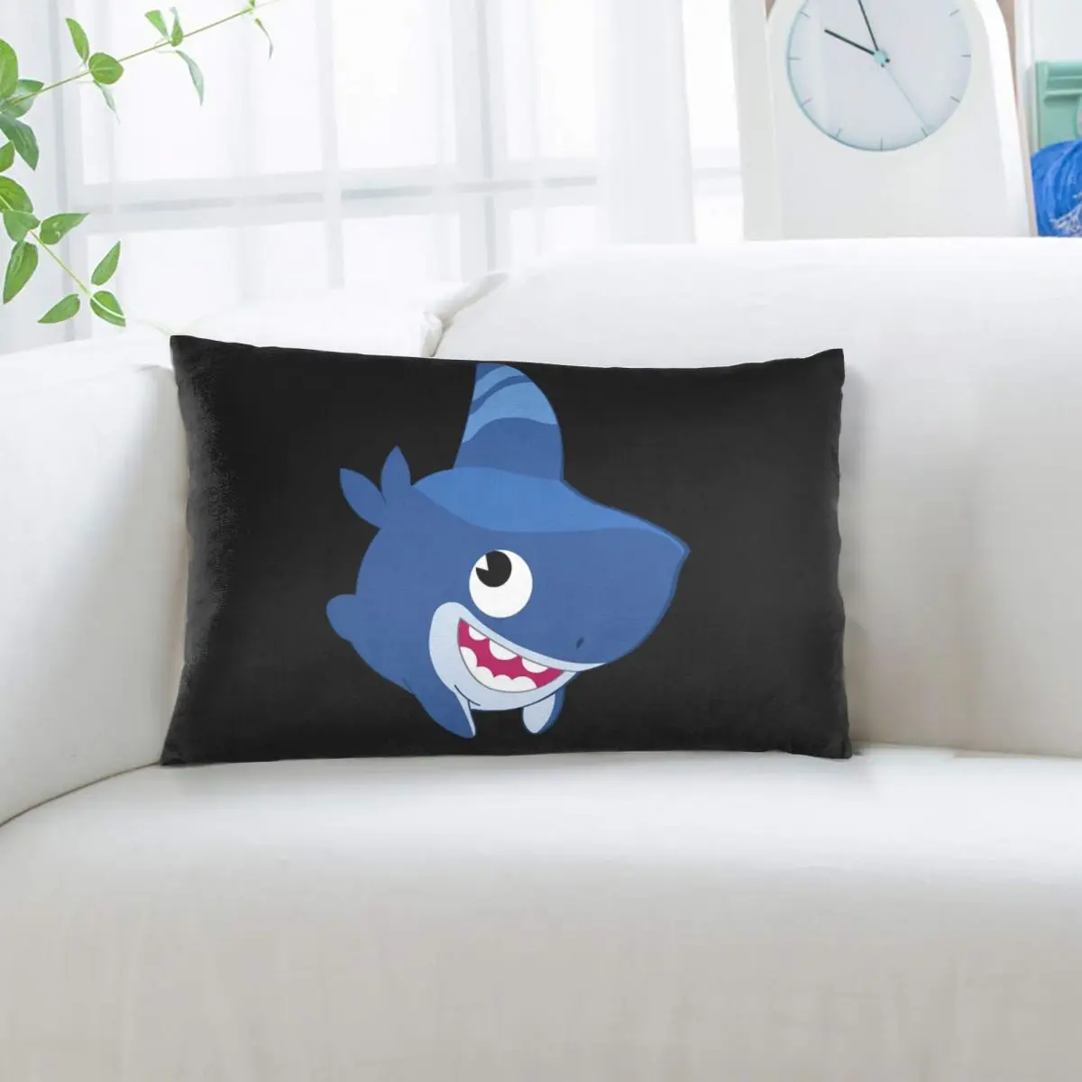 Funny Shark Dog Rectangle Pillowcase Cushion Cover Decor Bedroom Bed Home Comfort Throw Pillow