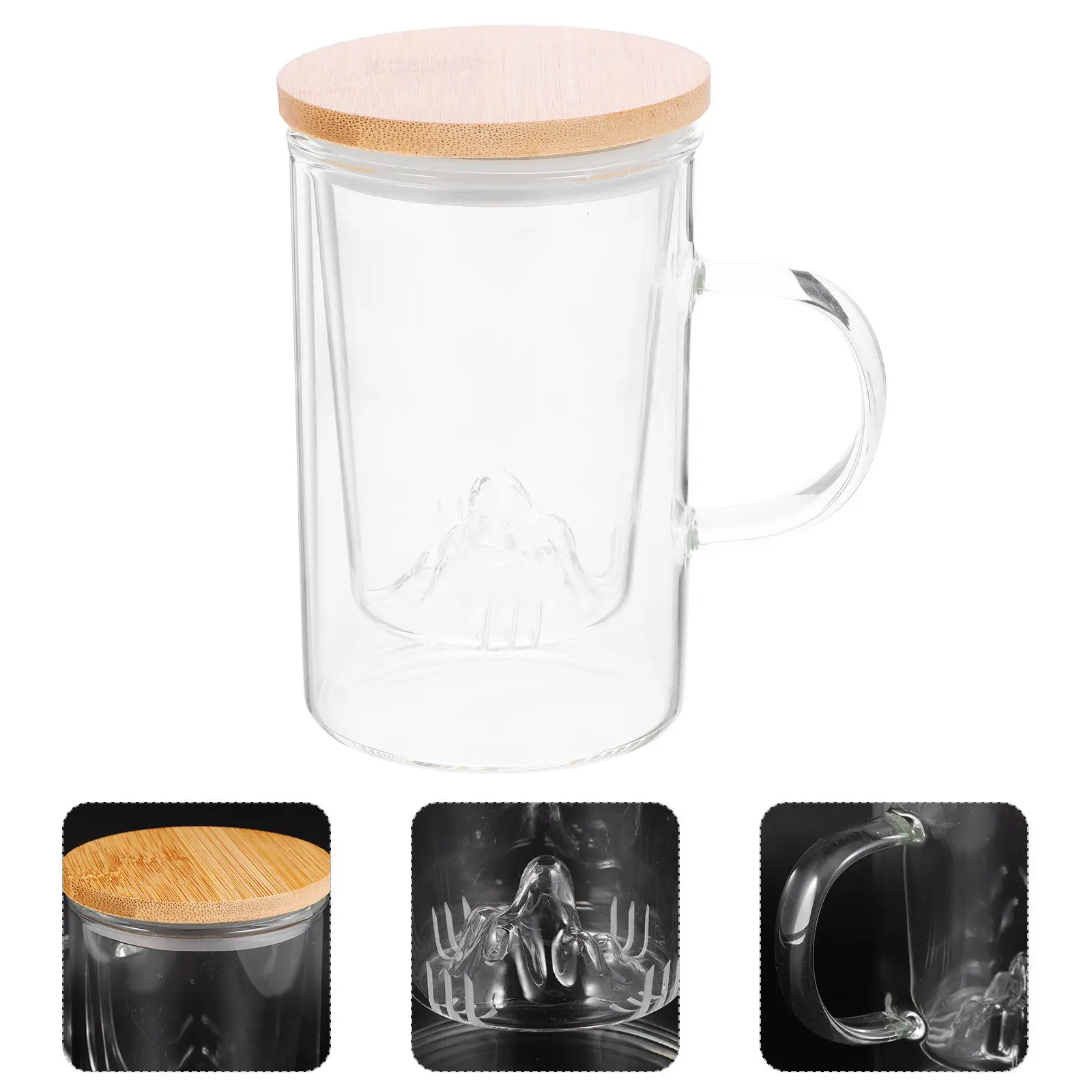 

Double Wall Borosilicate Glass Tea Cup with Infuser for Loose Leaf Tea Brewing Heat Resistant Dishwasher Safe Home Office Use