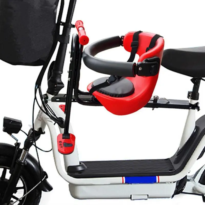 Child Adjustable Bike Safety Seat Bicycle Front Mount Baby Carrier Seat With Handrail For Kids Child Bicycle Seat Children