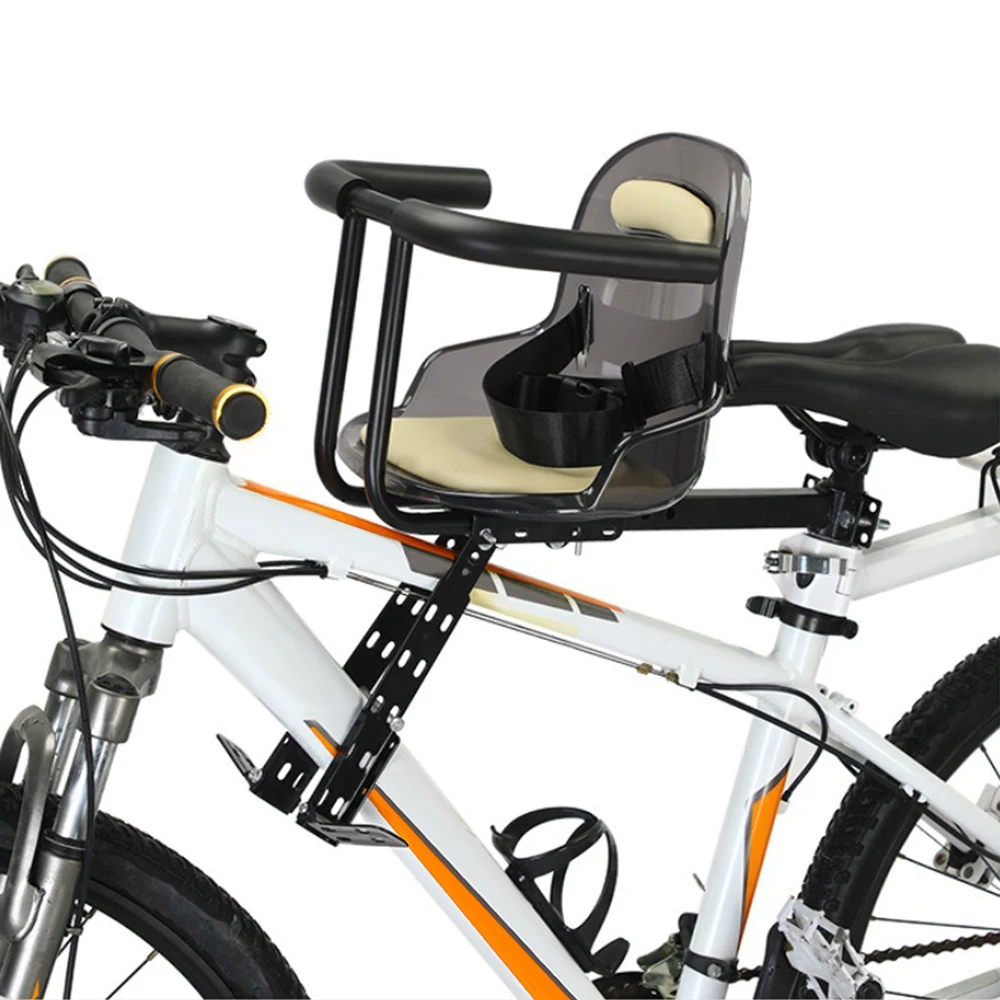 

Child Seat for Bike Kids Bike Seat Front Mount Kids Bike Seat Mountain Bike Child Safety Seat with Guardrail and Safety Belt