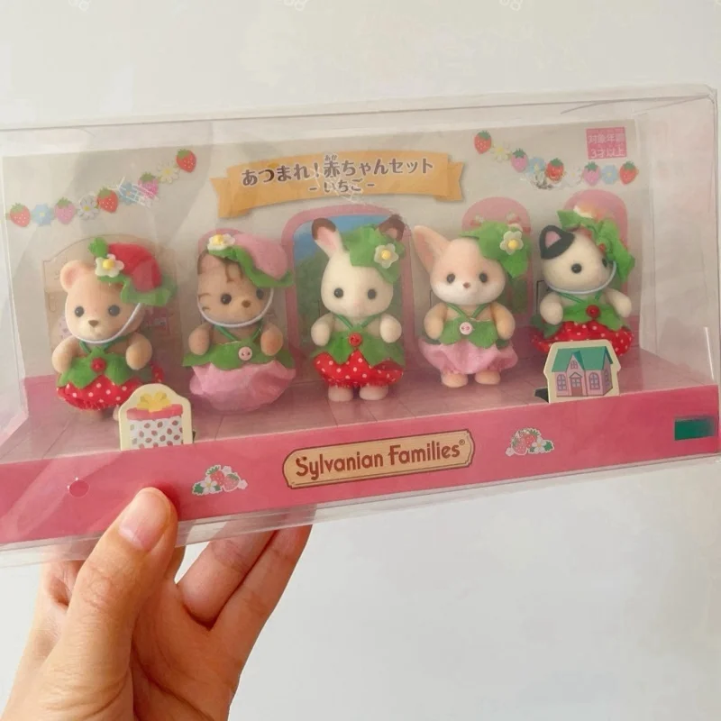 Nuove famiglie Sylvanian Anime Figure Hot Dog Set Barboncino Bulldog Husky Stazione Kawaii Ternurines Famiglia Ragazza Regalo giocattolo di Natale