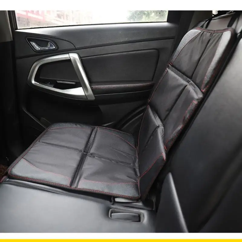 SZCH Waterproof Car for Seat Protector Non-Slip Child Safety Mat Cushion Storage Pockets Anti-Scratch Protector Mat