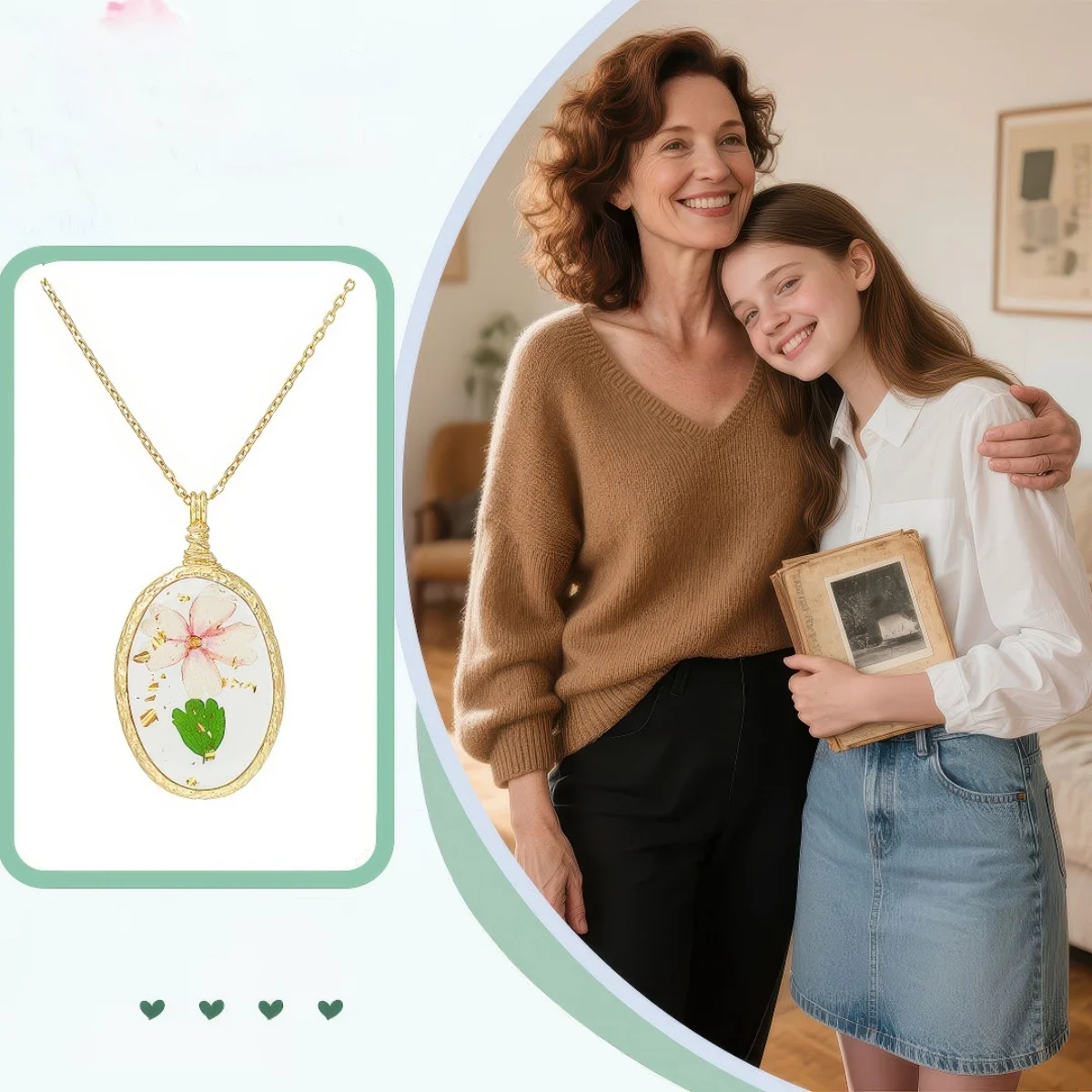 قلادة زهرة مضغوطة |   روب ديزي الحقيقي بانسي |   مجوهرات الراتنج اليدوية |   مجموعة الهدايا النباتية