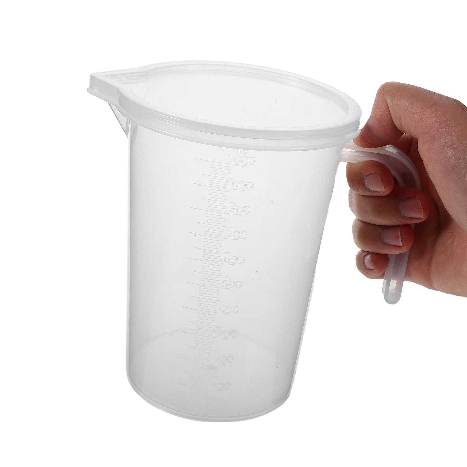 

Engine Oil Cup Clear Plastic Measuring Jug Lid Accurate Liquid Measurement Oil Dispensing Car Maintenance Measuring Jug with Lid