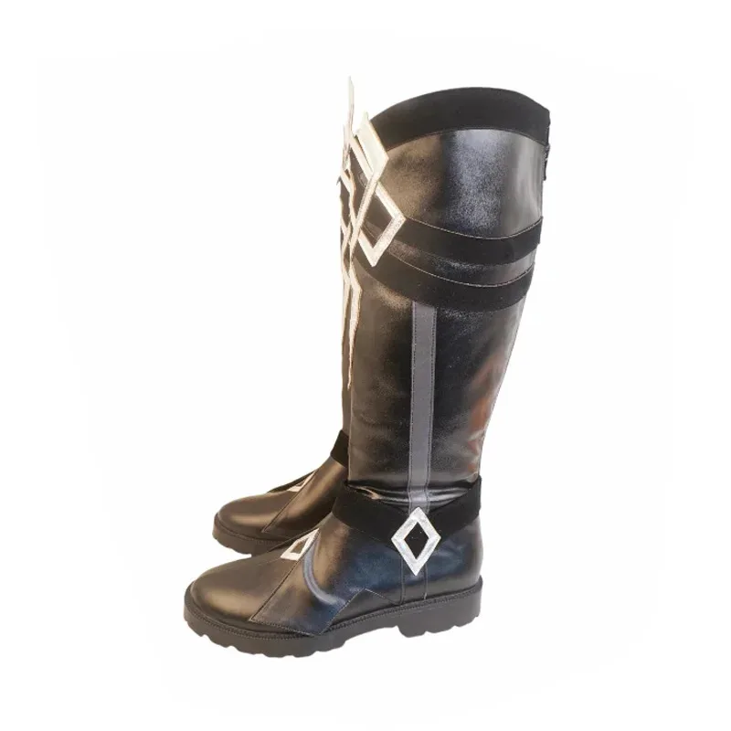 Игра Genshin Impact Eleven Fatui Harbingers The Captain Il Capitano Обувь Сапоги для косплея на заказ Хэллоуин Карнавальная вечеринка