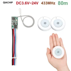 433mhz Wireless RF Remote Control DC 3.6V 5V 9V 12V 24V 1CH Mini Relay Switch LED Lamp Controller Micro Receiver Transmitter DIY
