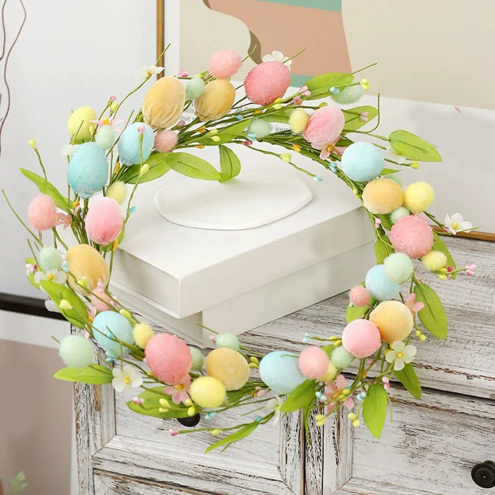 

Easter Holiday Decor Easter Wreath Decorative Easter Garland Home Decoration Wreath Colorful Floral Arrangement