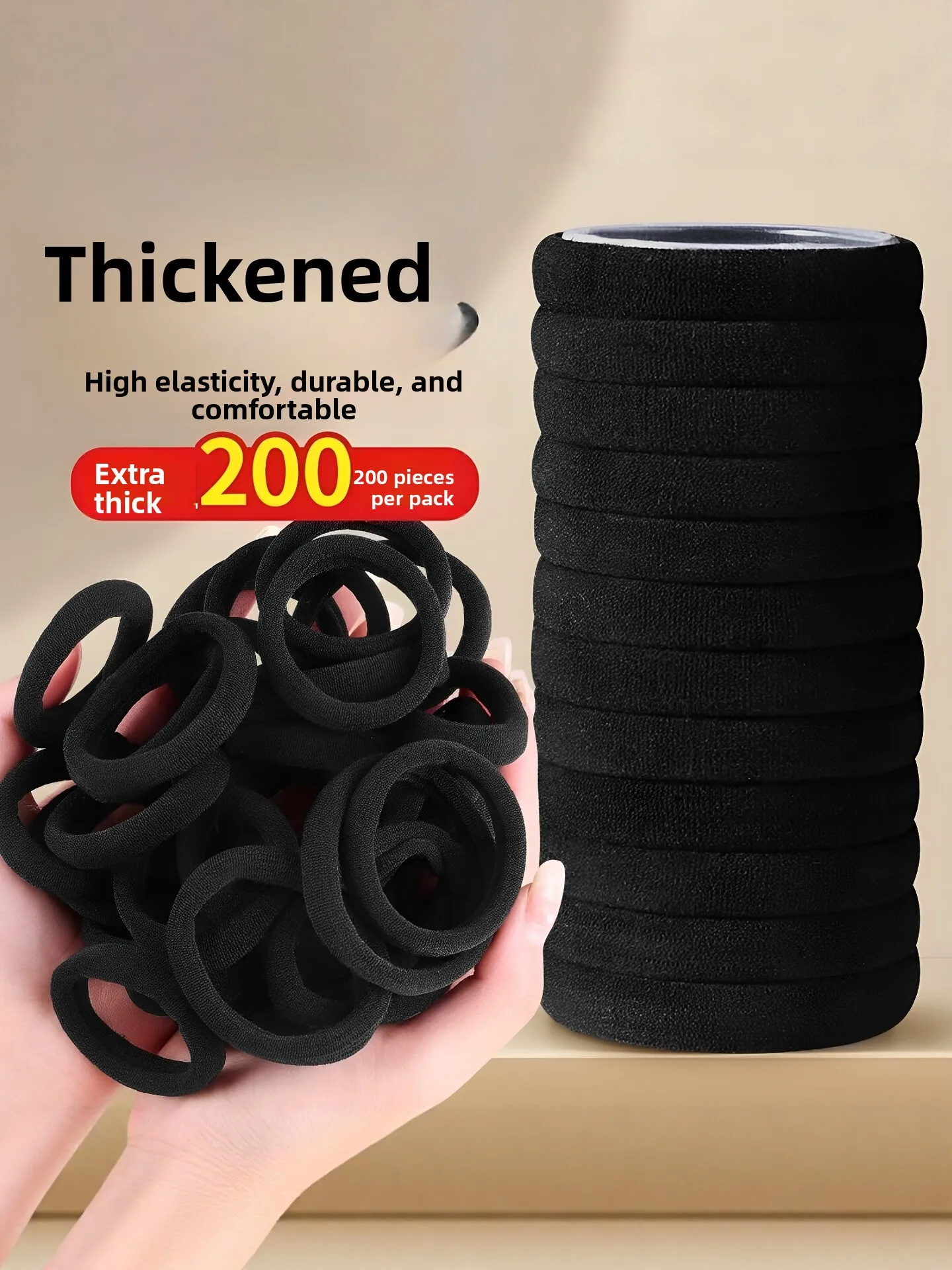 elasticos-de-cabelo-femininos-estilo-coreano-elegancia-simples-pretos-com-ponta-grossa-alta-elasticidade-duraveis-e-com