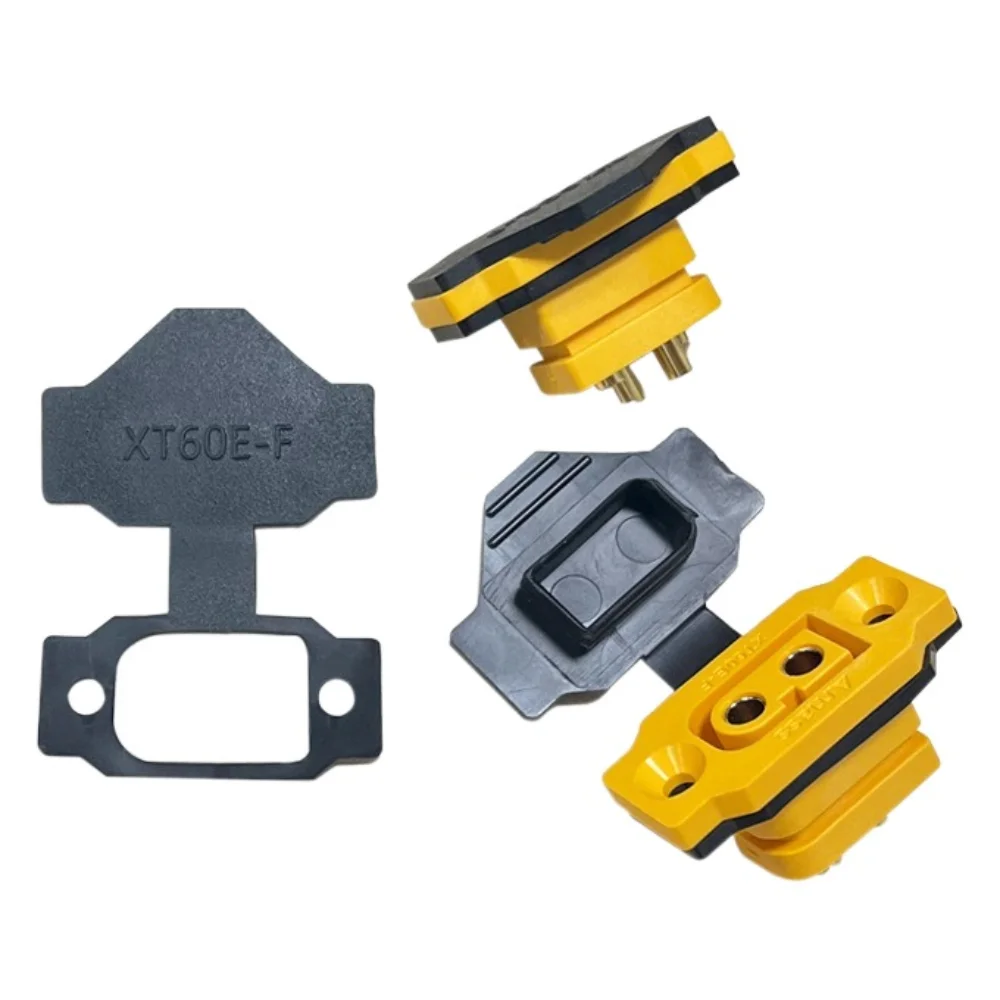 New AMASS XT60E Connector Mountable Plastic XT60E Female Plug Yellow Black FPV Racing Fixed Board XT60E-F Cover RC Accessories