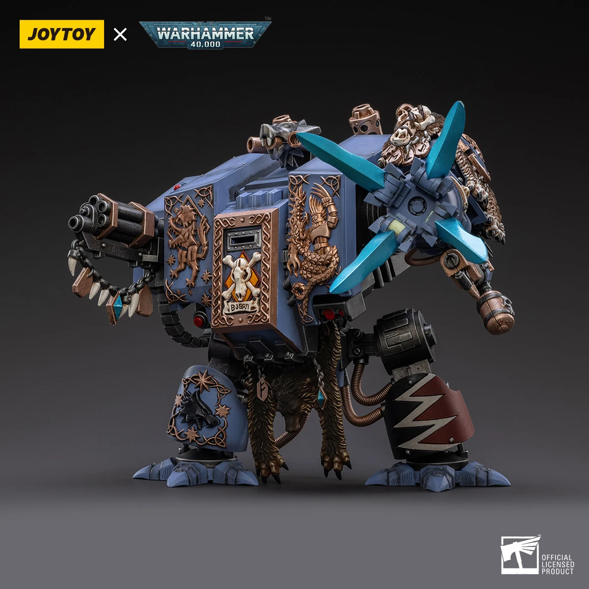 JOYTOY Warhammer 40K Space Wolves 액션 피규어 1/18 Bjorn The Fell-Handed 공동 이동식 입상 컬렉션 모델 동상 완구