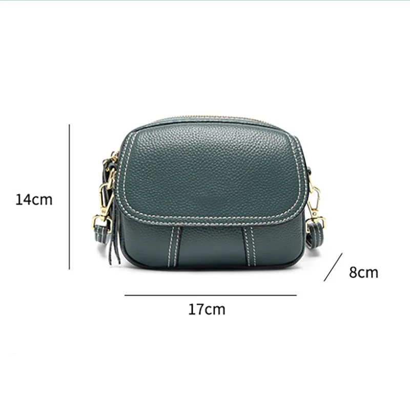 Women New Trendy Genuine Leather Crossbody Bag,Europe and America Fashion Designer Female Wallet Shoulder Crossbody Cowhide Bags