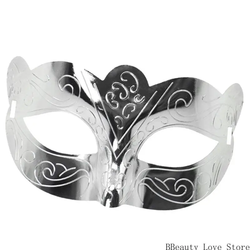 Maschera per occhio in maschera colore metallico Maschera per feste Halloween per uomini Halloween