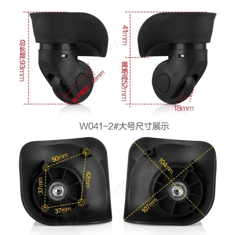 Universal Silent Replacement Caster Wheels, Spare Repair Parts for Travel Trolley Hard Shell Luggage Suitcase