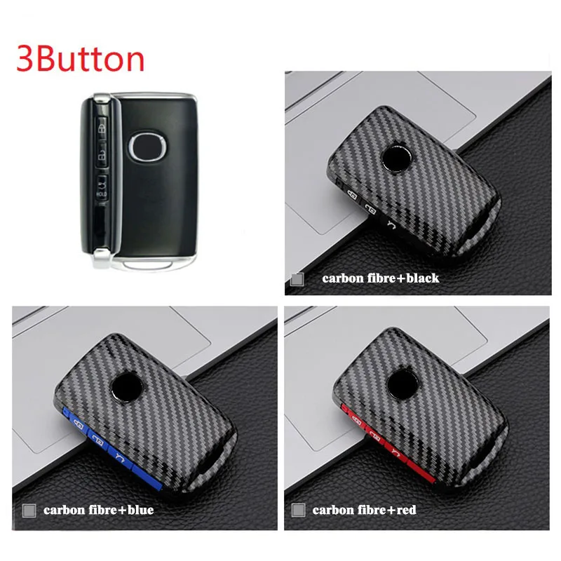 Carbon Fiber+Silicone Car Key Cover Case For Mazda 3 Alexa CX-30 CX30 CX5 CX 5 CX-5 CX8 CX9 CX4 2019 2020 Keychain Accessories