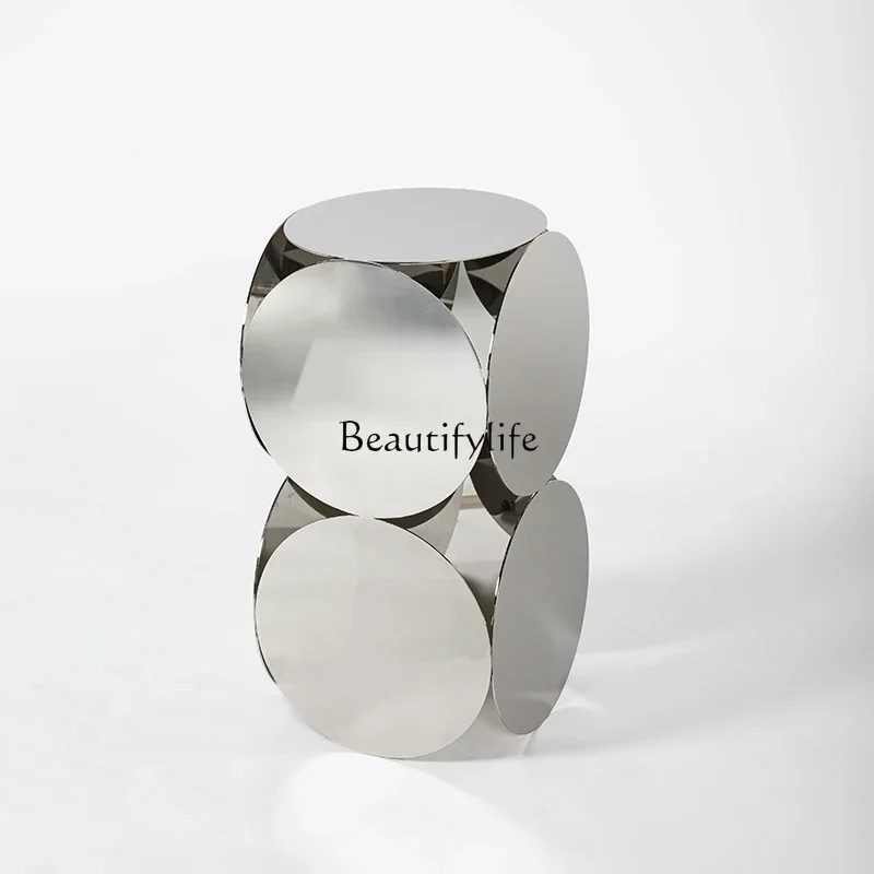 

ls 27Italian minimalist mirror stainless steel edge few modern simple small apartment household