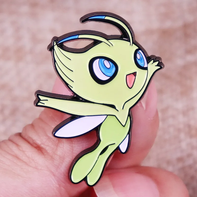 Pokemon Celebi Anime Lapel Pins Backpack Jeans Enamel Brooch Pin Women Fashion Jewelry Gifts Kawaii Elf Cartoon Badges