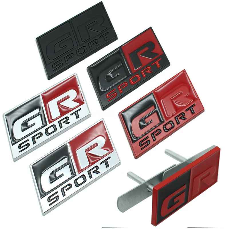 3D GR Sport Logo Car Decal Front Hood Grille Emblem Badge Sticker For Toyota HV YARiS RZ RC RS Prius Lexus Harrier GRMN Stickers