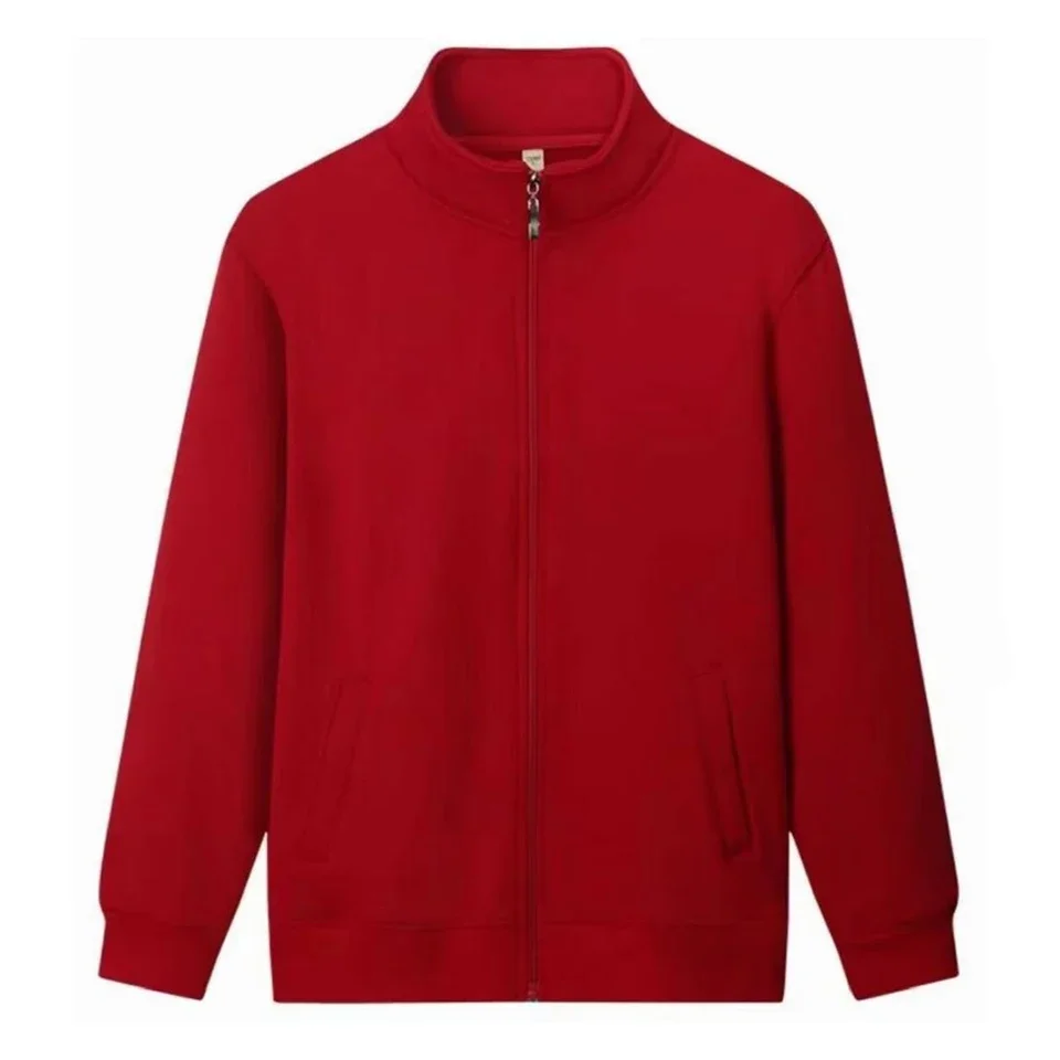 

1pc Men's Solid Hooded Sweaters Casual Loose Long Sleeve Zipper Cardigan Hoodies Coat M-2XL Large Size Sweatershirt