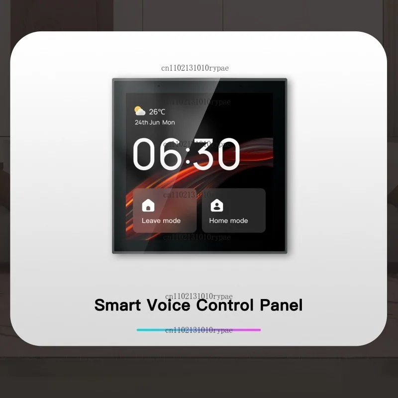 4-inch EU-standard Central Control Screen Panel for Smart Home, Built-in Gateway with Voice Control