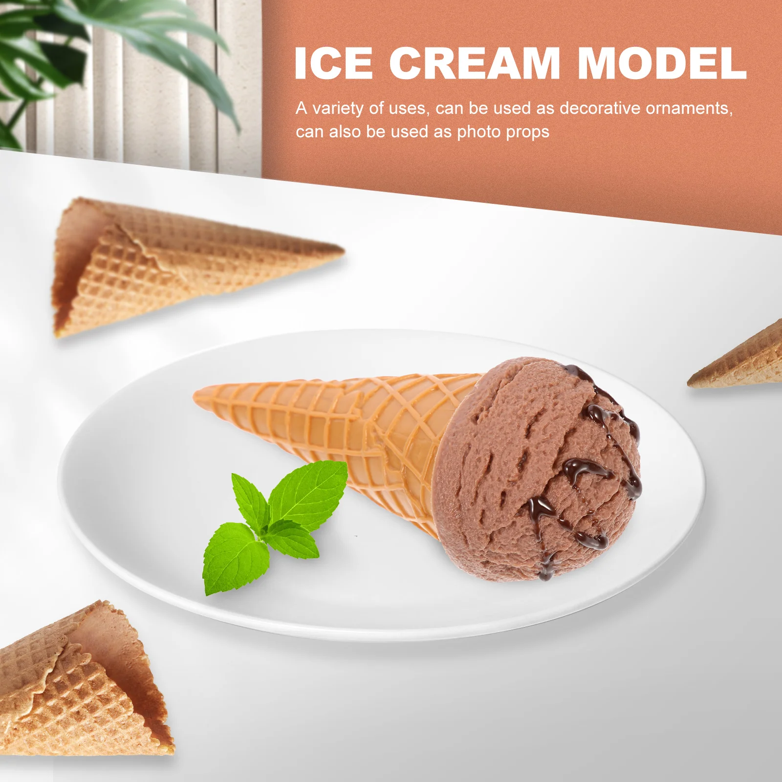 Simulation Ice Cream Japanese Candy Artificial Model Cone Prop Figurine Toy Pvc Child