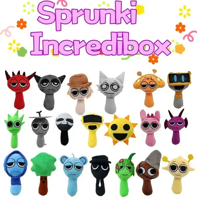 Sprunki Plüschtiere Set Sprunki Spiel Weiches Cartoon-Kissen Kinder Kuscheltiere Puppen von Sprunki Horror Incredibox Plüschtiere Spielzeug