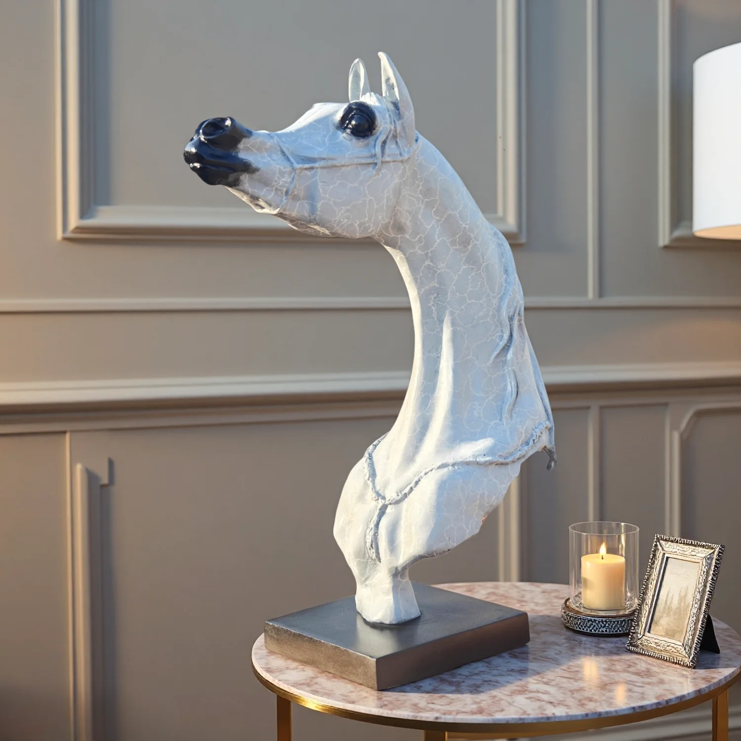 

15" Bronze Arabian Horse Head Sculpture Arabian Horse Head Sculpture Bronze Art Foundry Sculptor For Home Decor Elegent Crafts