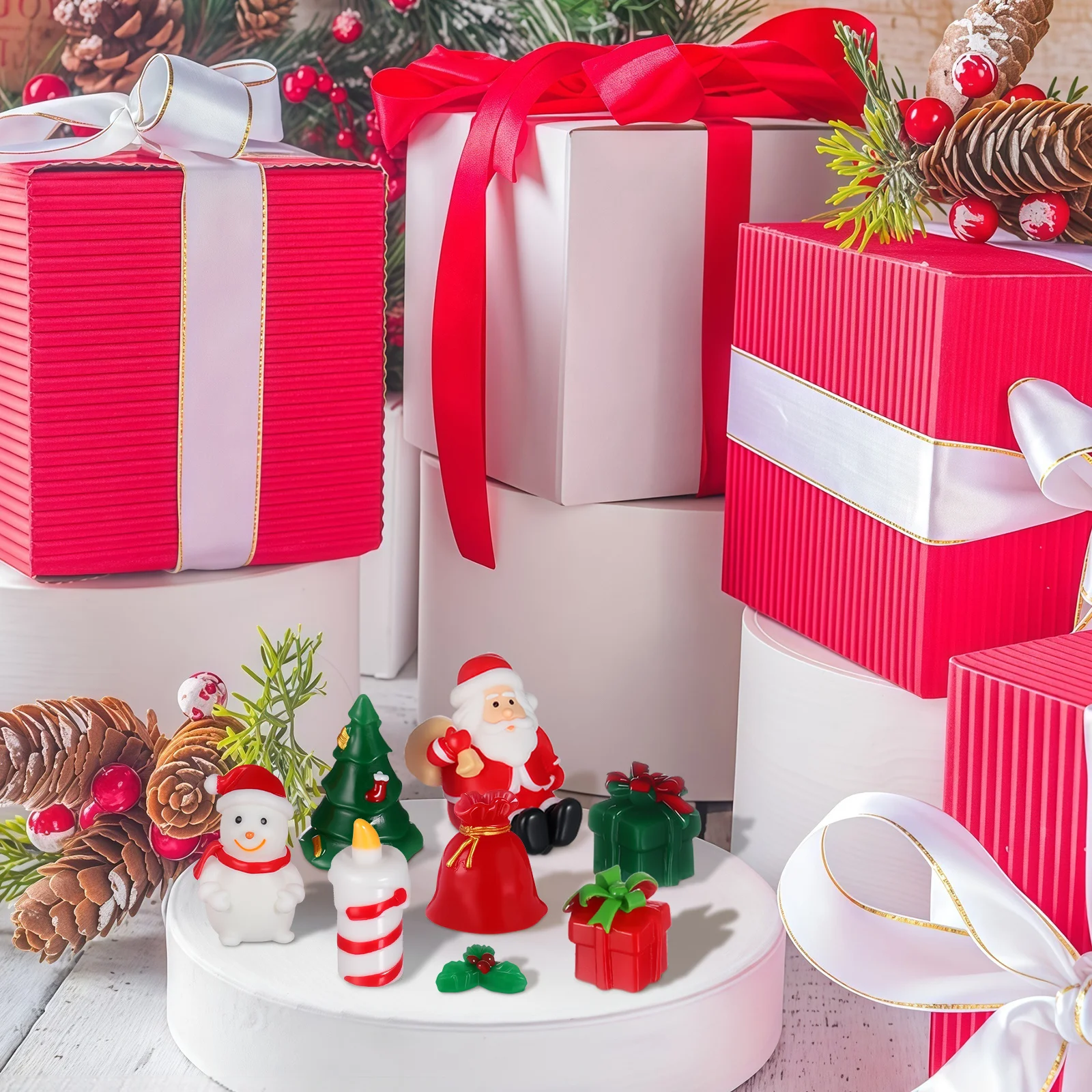 

20Pcs Christmas Resin Miniature Ornament High Quality Durable Micro Landscape Decoration Tabletop Adornment for Home Party Car