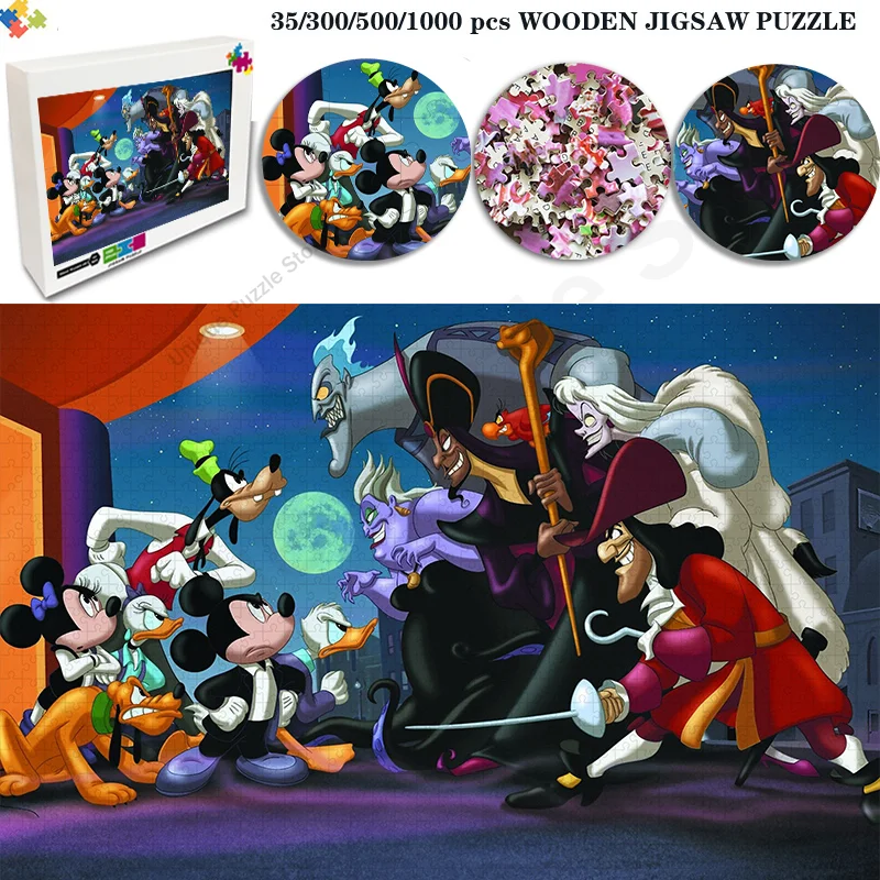 Topolino e cattivo Mini puzzle per bambini bambini Disney Jigsaw puzzle giocattolo educativo per bambini regalo di capodanno decorazioni per la casa