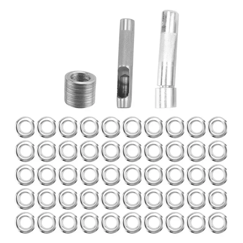 

Набор для ремонта тентов и брезентов ABUI-100Pcs: Проколочные люверсы и кольца для палаток, новые