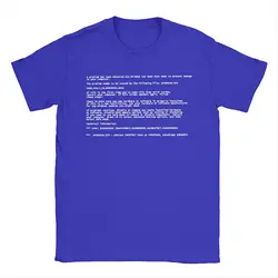 Blue Screen of Death T-Shirt Men Stop Error BSOD System Error Windows XP Vintage Cotton Tee Shirt T Shirt Summer Clothes