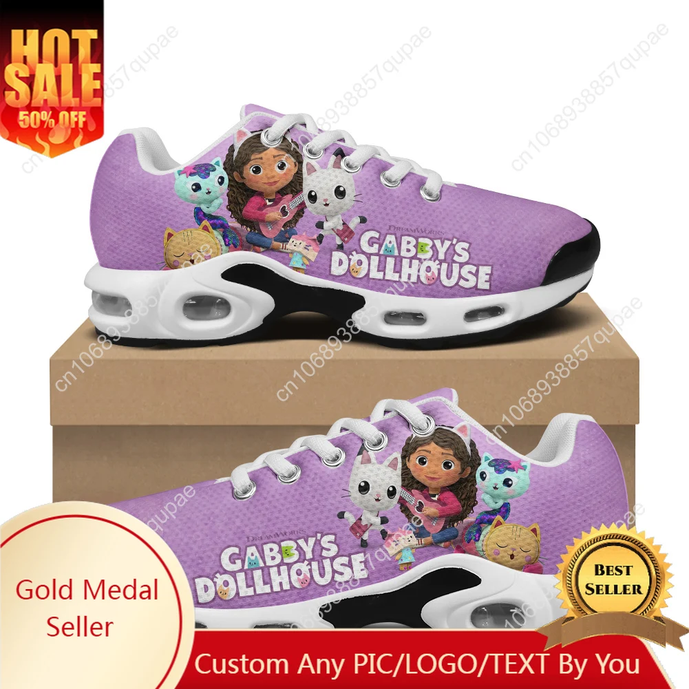 

Funny Gabbys Dollhouse Air Anime Cushion Sports Sneakers Customized Womens Teenager Children High Quality Custom Mesh Sneaker