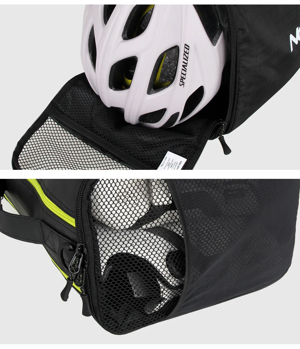 NOOYAH Sporttasche, multifunktional, Rennausrüstung, Tasche, Fahrradhelmtasche, Schuhe, Aufbewahrungstasche, Fitness, Fahrradzubehör, Schultertasche – Detail 23
