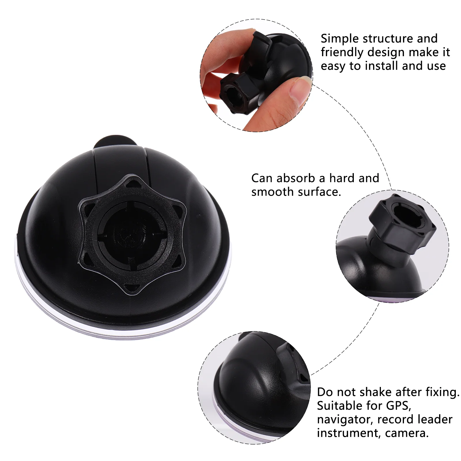 2 Pcs Video Camera Suction Cup Mount Cups Dashcam for Cars Dashboard Plastic Mini