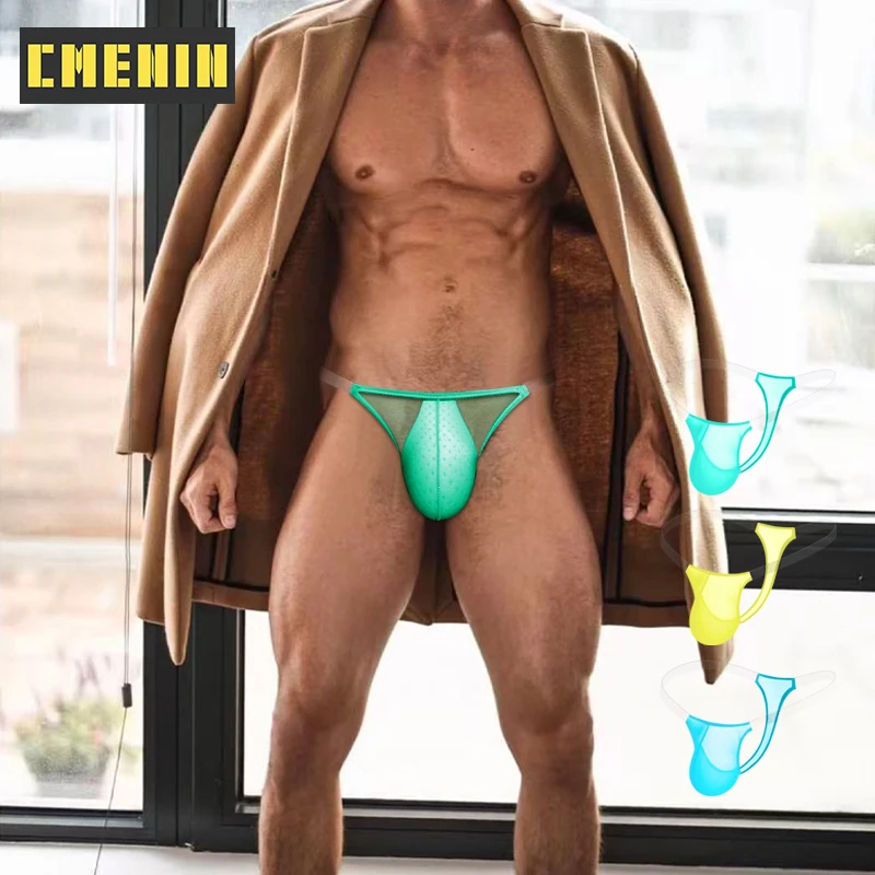 

3Pcs Sexy Gay Men Jockstrap Thongs Mens Underwear Low Waist Hip Raise Men's Panties Ultra-thin Breathable Man G-Strings Trunks