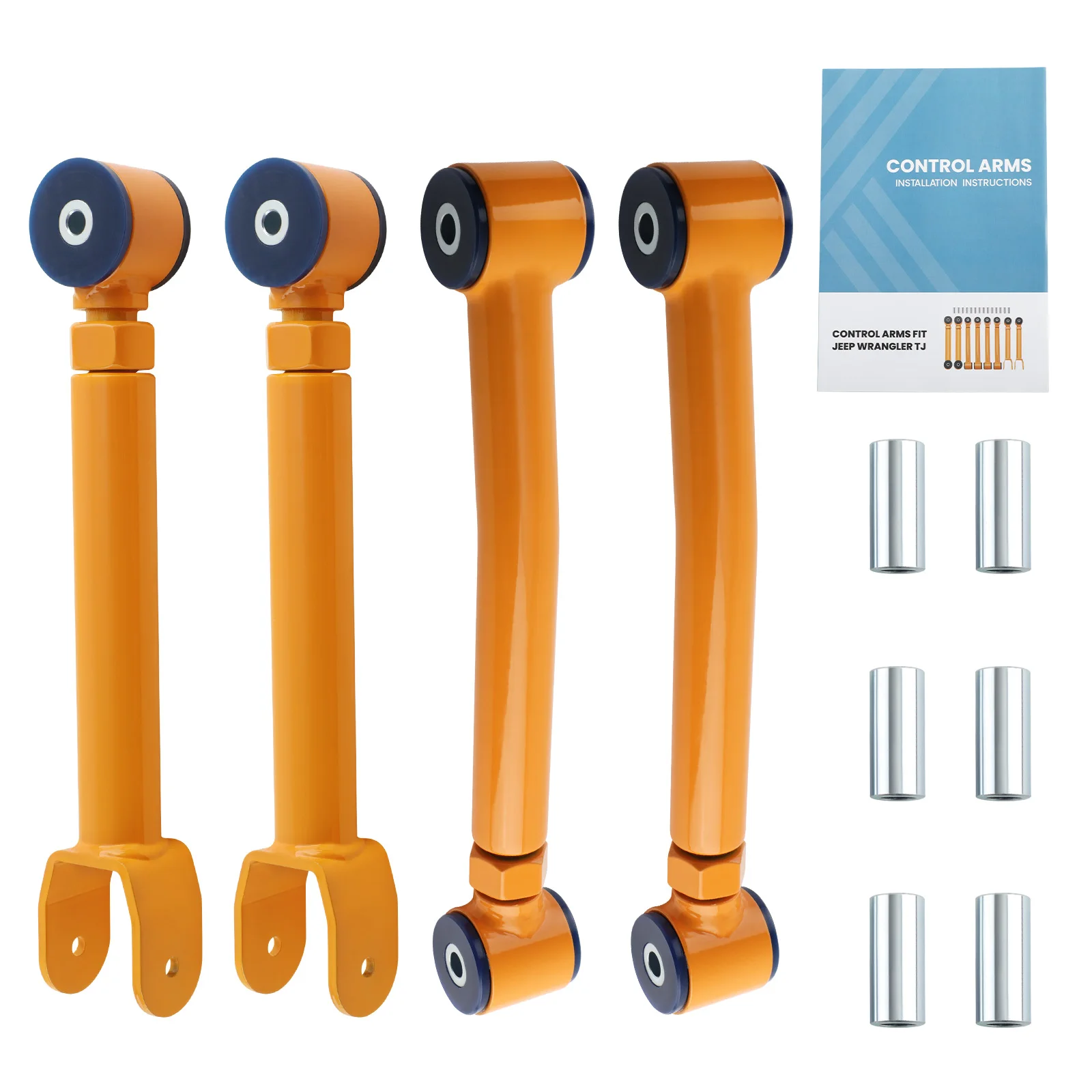 MaXpeedingrods Adjustable Front Upper & Lower Control Arms For Jeep Cherokee XJ 1986-2001 For Jeep Wrangler TJ 1997-2006