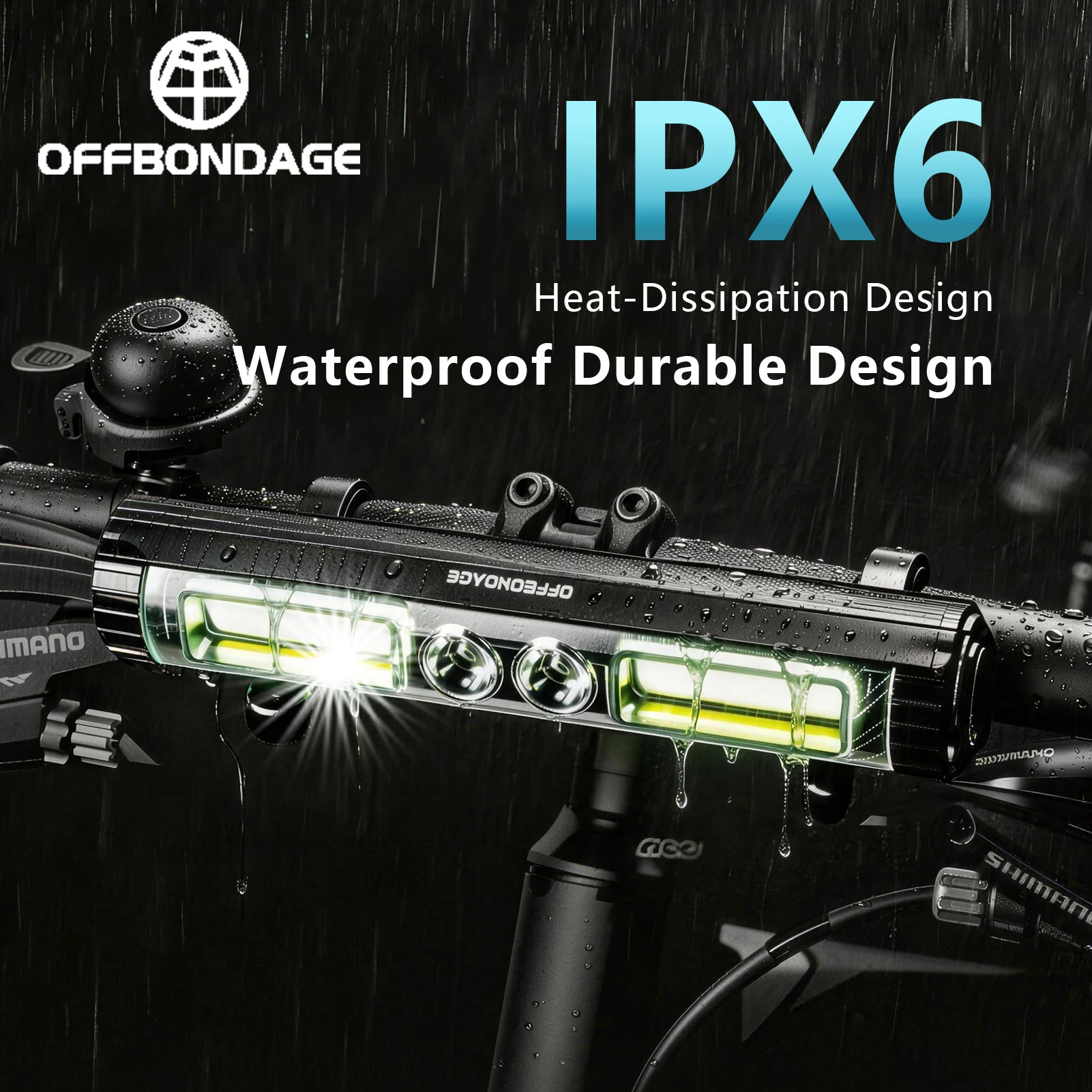 

Велосипедный передний фонарь OFFBONDAGE 1700LM, фара для горного велосипеда, водонепроницаемый, с USB-зарядкой, задний велосипедный фонарь, аксессуары для велосипедов