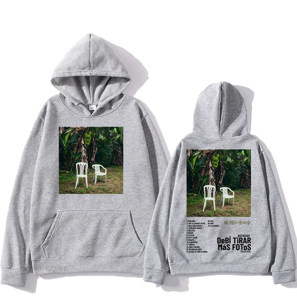 2025 New Album Debí Tirar Más Fotos DTMF Hoodies Bad Bunny Graphic Printing Sweatshirts Ropa Hombre Sudaderas Winter Casual Tops