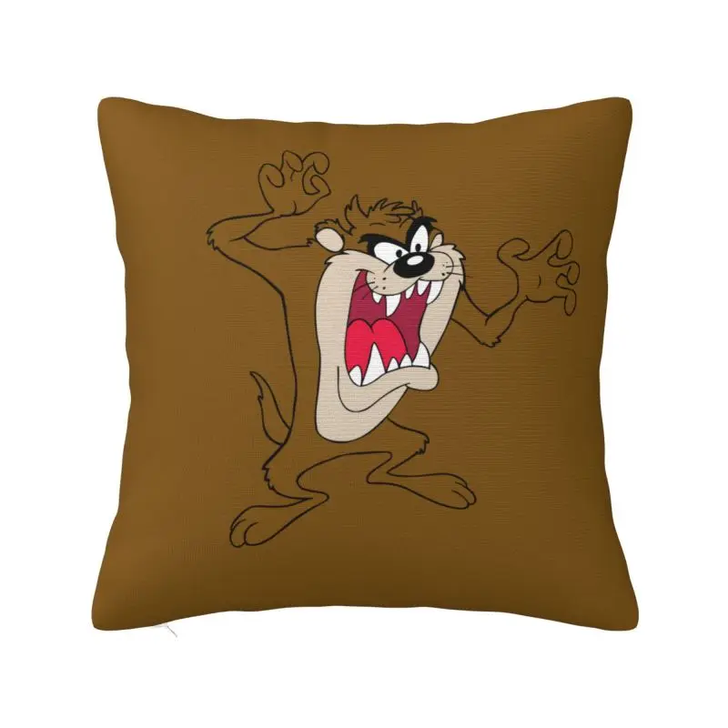 Custom Tasmanians Devils Cushion Cover Printing Cartoon Taz Comic Wild And Crazy Square Floor Pillow Case for  Home Decoration