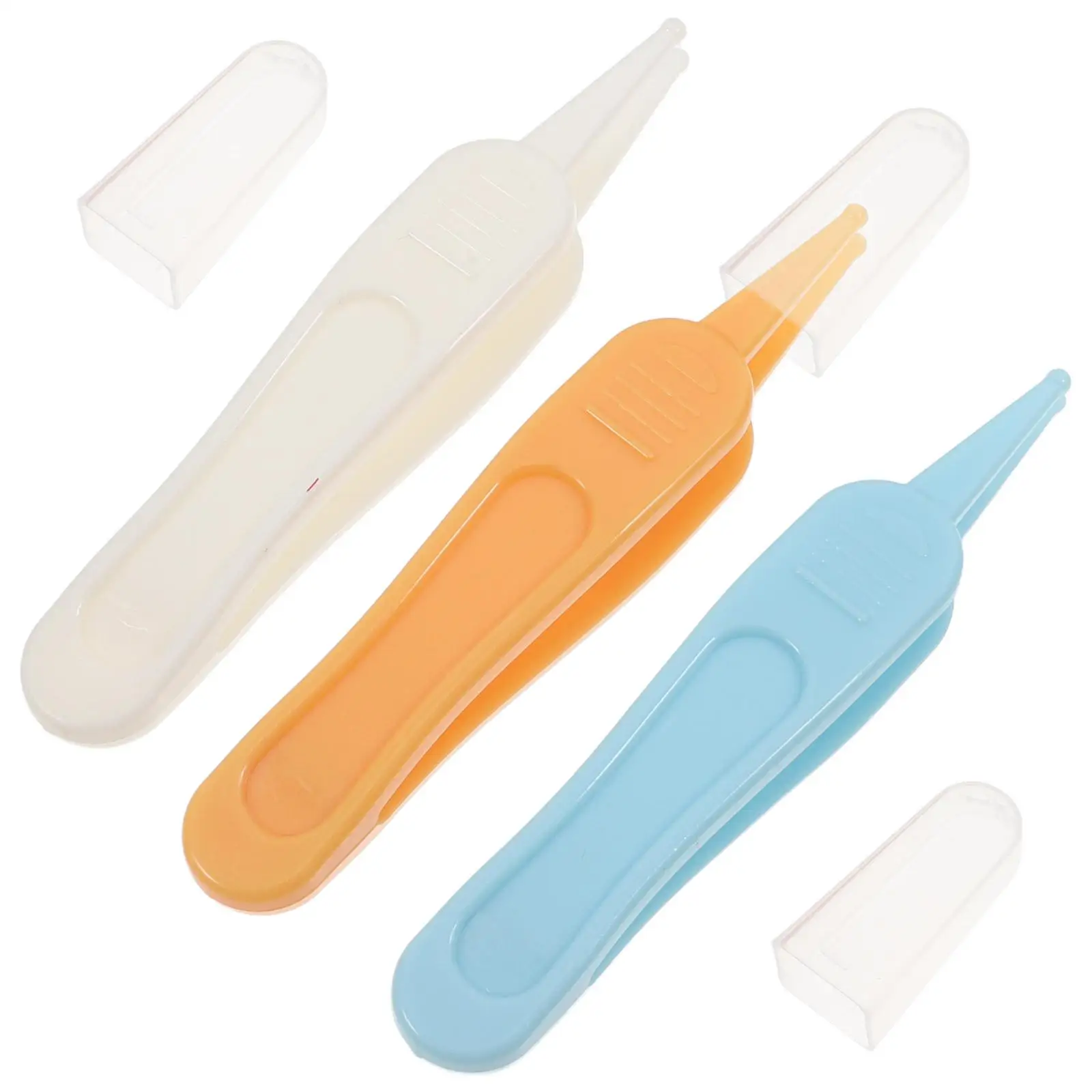 

3 Pcs Baby Booger Tweezer Durable ABS Material Nose Ear Cleaning Clip Newborn Toddler Picker Smooth Handle