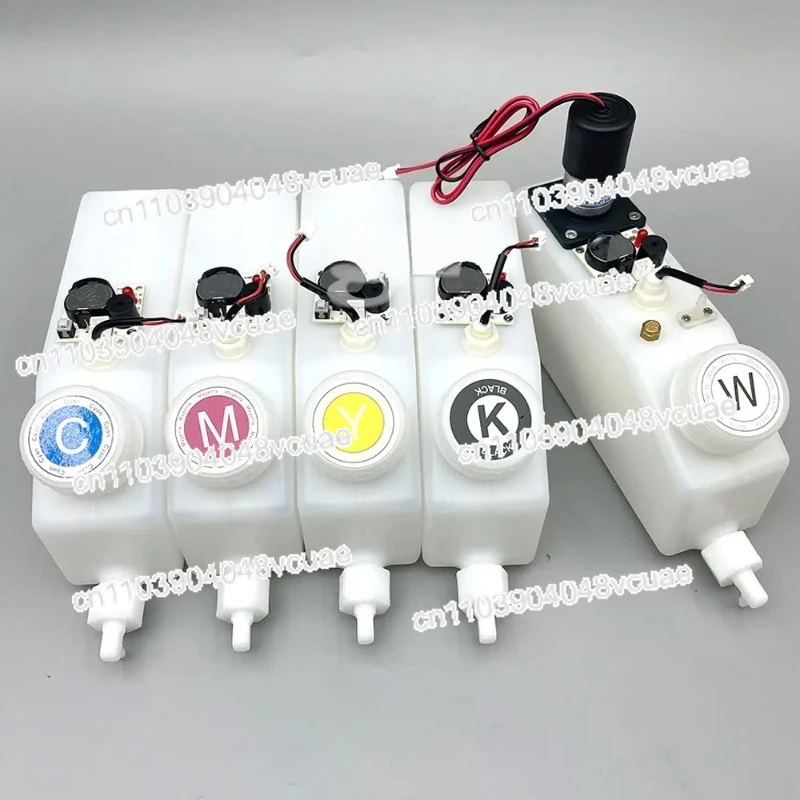 

500 мл DTF картридж с одним выходом чернил, чернильный резервуар с датчиком жидкости, воздушный фильтр двигателя перемешивания для принтера Mimaki Roland Mutoh