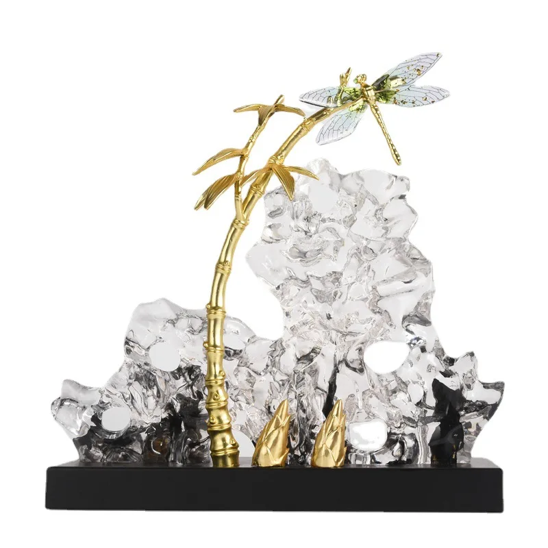 

Living room entrance decoration transparent resin sculpture abstract rising
